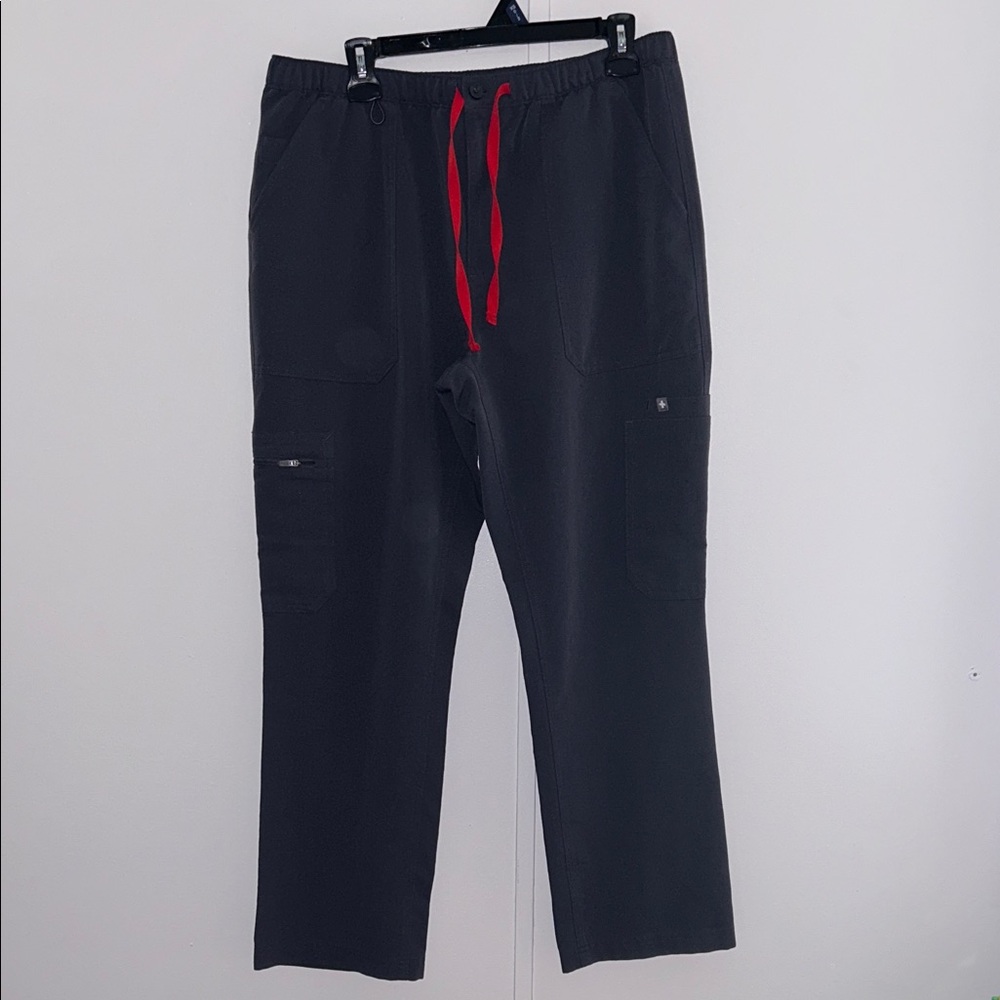Men's Dark Gray Figs Scrub Pants- L